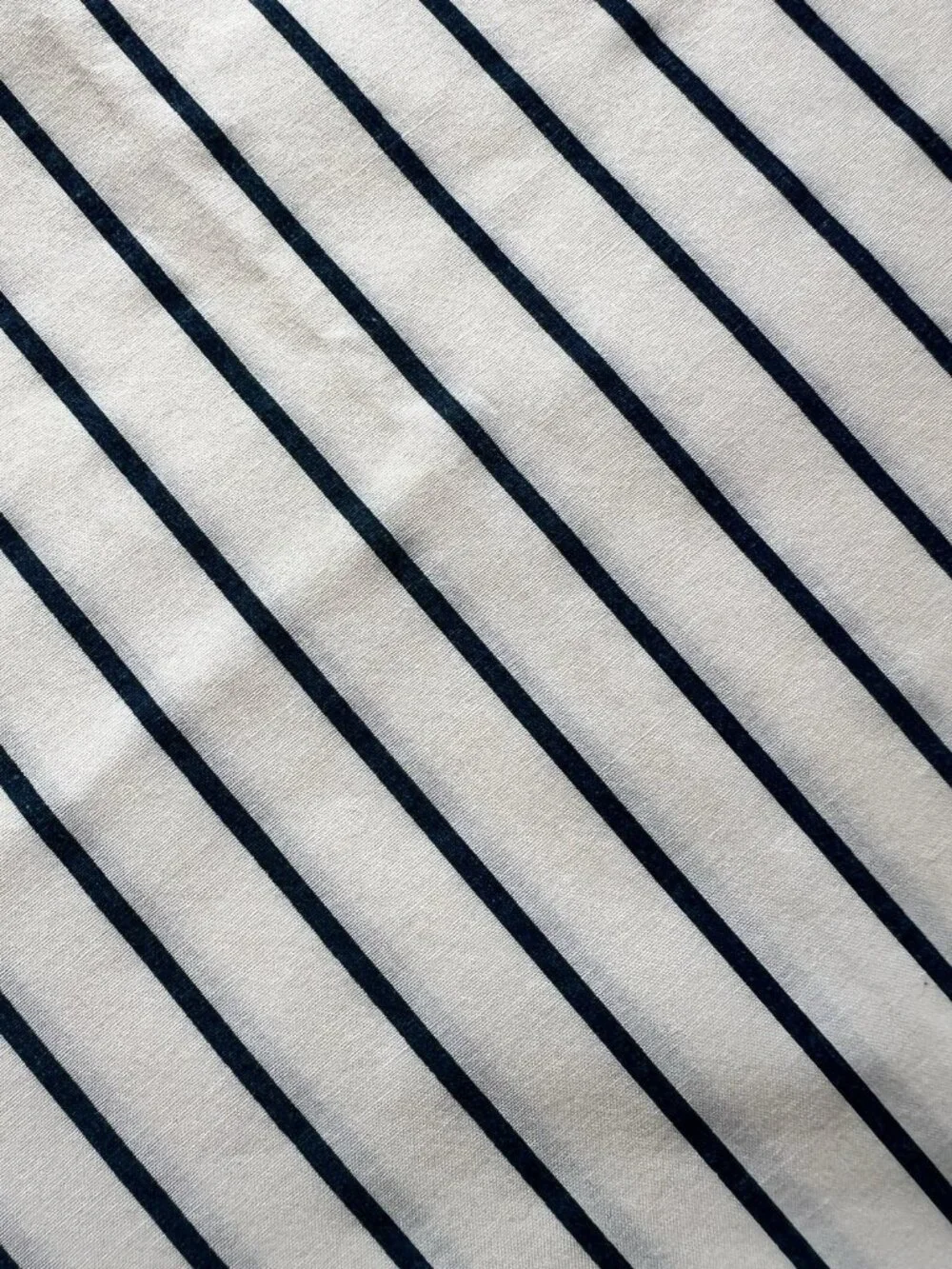 Pillowcase KING PAIR Blue White Stripe NO-IRON Cotton-Poly SPRINGS USA Made VTG